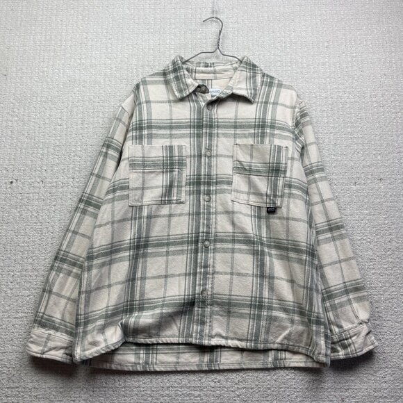 Zara DNWR-Heavyweight Flannel Shirt Men's XL Light Green Lumberjack - Picture 1 of 12